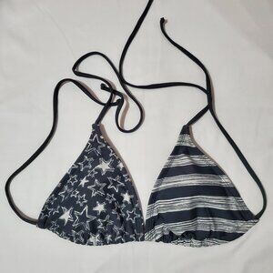 Women’s Triangle Swimsuit Top Gray / White Pattern Purchased at Target